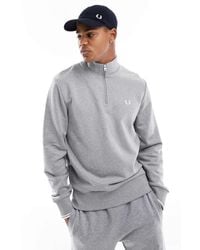 Fred Perry - Half Zip Sweatshirt - Lyst
