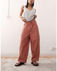 Lioness - Pantalones De Pernera Barrel Con Lazada En La Cintura De - Lyst