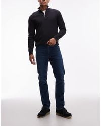 Wrangler - Vaqueros Azules De Corte Recto Con Lavado Medio Greensboro De - Lyst