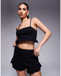 ASOS - Co-ord Crinkle Flippy Shorts With Frill Hem - Lyst