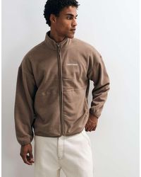 Only & Sons - Oversized Fleece With Leave Blank Print - Lyst