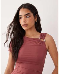 Cotton On - Eyelet Off The Shoulder Cinched Waist Top - Lyst