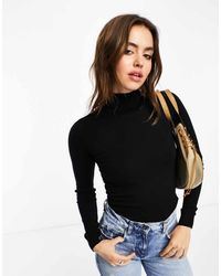 Object - Long Sleeve Roll Neck Knitted Top - Lyst