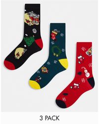 Jack & Jones - 3 Pack Christmas Gift Socks - Lyst