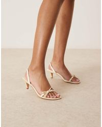 Raid - Kaiya Slingback Kitten Heeled Sandals With Bow - Lyst
