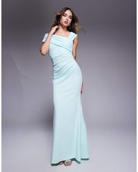 Goddiva - One Shoulder Scuba Crepe Evening Maxi Dress - Lyst
