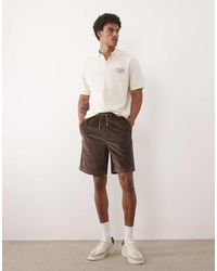 SELECTED - Short Van Corduroy Met Trekkoord - Lyst