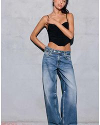 Pull&Bear - Baggy-jeans mit relaxed fit und gürtel - Lyst