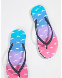 hollister flip flops womens