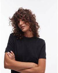 Mango - Round Neck T-shirt - Lyst