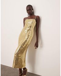 ARRANGE - Linear Encrusted Column Cami Maxi Dress - Lyst