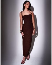 South Beach - Bead Strap Detail Frill Bodycon Maxi Dress - Lyst