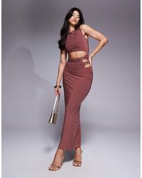 ASOS - Sleeveless Cut Out With Hardware Side Detail Maxi Dress - Lyst