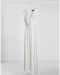 Little Mistress Vestito lungo da sposa bianco sporco