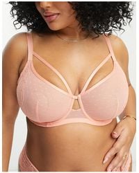 DORINA - Curve Kimora Non Padded Bra With Spot Mesh And Lace Detail - Lyst