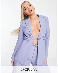 Womens Clothing Jackets Blazers sport coats and suit jackets Missguided Synthetic Co-ord Boxy Oversized Blazer 