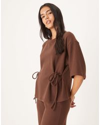 ASOS - Supersoft Tie Side Tee Co-ord - Lyst