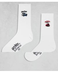ASOS - Confezione Da 2 Paia Di Calzini Bianchi Con Grafica Di Harry Potter - Lyst