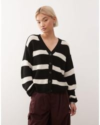 Noisy May - Ribbed Knitted Cardigan - Lyst
