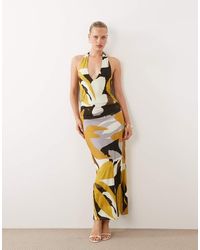 ASOS - Tie Back Halter Midi Dress - Lyst