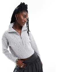 Native Youth - Zip Detail Funnel Neck Jumper - Lyst