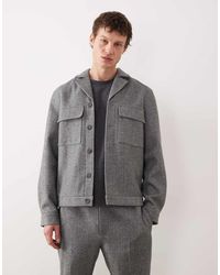 ASOS - Net Harrington Jack Van Geborstelde Keperstof - Lyst
