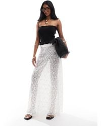 ONLY - Lace Maxi Skirt - Lyst