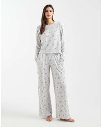 Hollister - Low Rise Wide Leg Pyjama Bottoms Co-ord - Lyst
