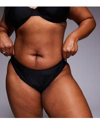 ASOS - Asos Design Curve Maya Florida High Leg Brazilian Bikini Bottom - Lyst