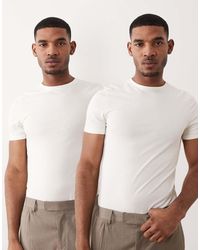 ASOS - Essentials 2 Pack Muscle Fit T-shirts - Lyst