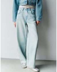 Pull&Bear - Embroidered Barrel Jeans - Lyst