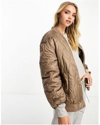 Vero Moda - Quilted Bomber Jacket - Lyst
