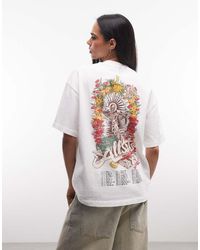 AllSaints - Roque Etta Short Sleeve Graphic Logo T-Shirt With Back Print - Lyst