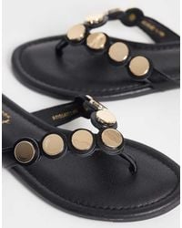 New Look - Scallop Detail Toe Post Sandal - Lyst