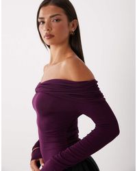 Miss Selfridge - Wrap Bardot Bodysuit - Lyst