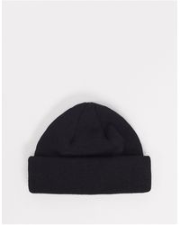 black mini fisherman beanie