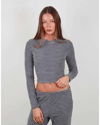 SIMMI - Super Soft Stripe Long Sleeve T-Shirt - Lyst