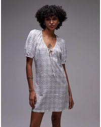Rhythm - Desi Plaid Mini Dress - Lyst