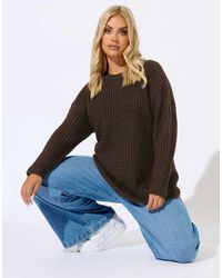 Yours Clothing - Waffle Knit Jumper - Lyst