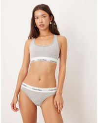 Calvin Klein - Braguitas De Bikini Grises Icon Cotton Modal De - Lyst