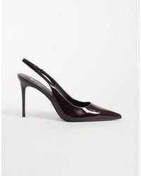 Mango - Faux Leather Heeled Slingback Court Shoe - Lyst