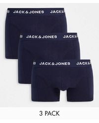 Jack & Jones - 3 Pack Trunks With Contrast Waist Band - Lyst