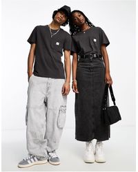 Lee Jeans - Workwear capsule - t-shirt unisex slavato comoda con tasca ed etichetta del logo - Lyst