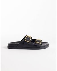 schuh - Trish Double Buckle Flat Sandal - Lyst