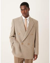 ASOS - Double Breasted Relaxed Boxy Blazer With Wool - Lyst