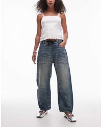 Free People - Moxie Low Slung Distressed Jeans - Lyst