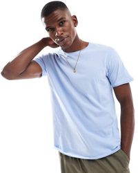 Brave Soul - T-Shirt Met Korte Mouwen En Onafgewerkte Zoom - Lyst