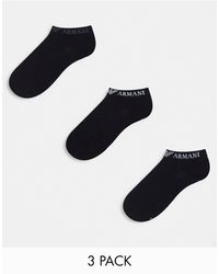 Emporio Armani - Bodywear 3 Pack Socks With Logo Detail - Lyst
