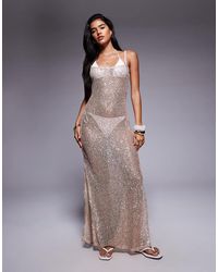 South Beach - Sequin Maxi Beach Dress - Lyst