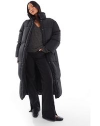 ASOS - Asos design petite – wattierte longline-jacke - Lyst